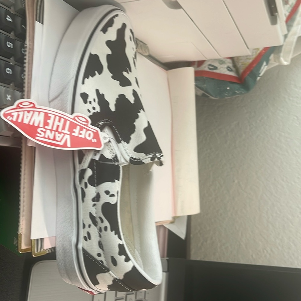 Vans cow print slip ons. Limited edition.